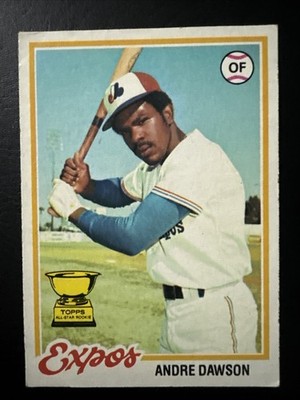 1978 Topps - Andre Dawson #72 Hall Of Fame / Rookie Of The Year Vintage Card