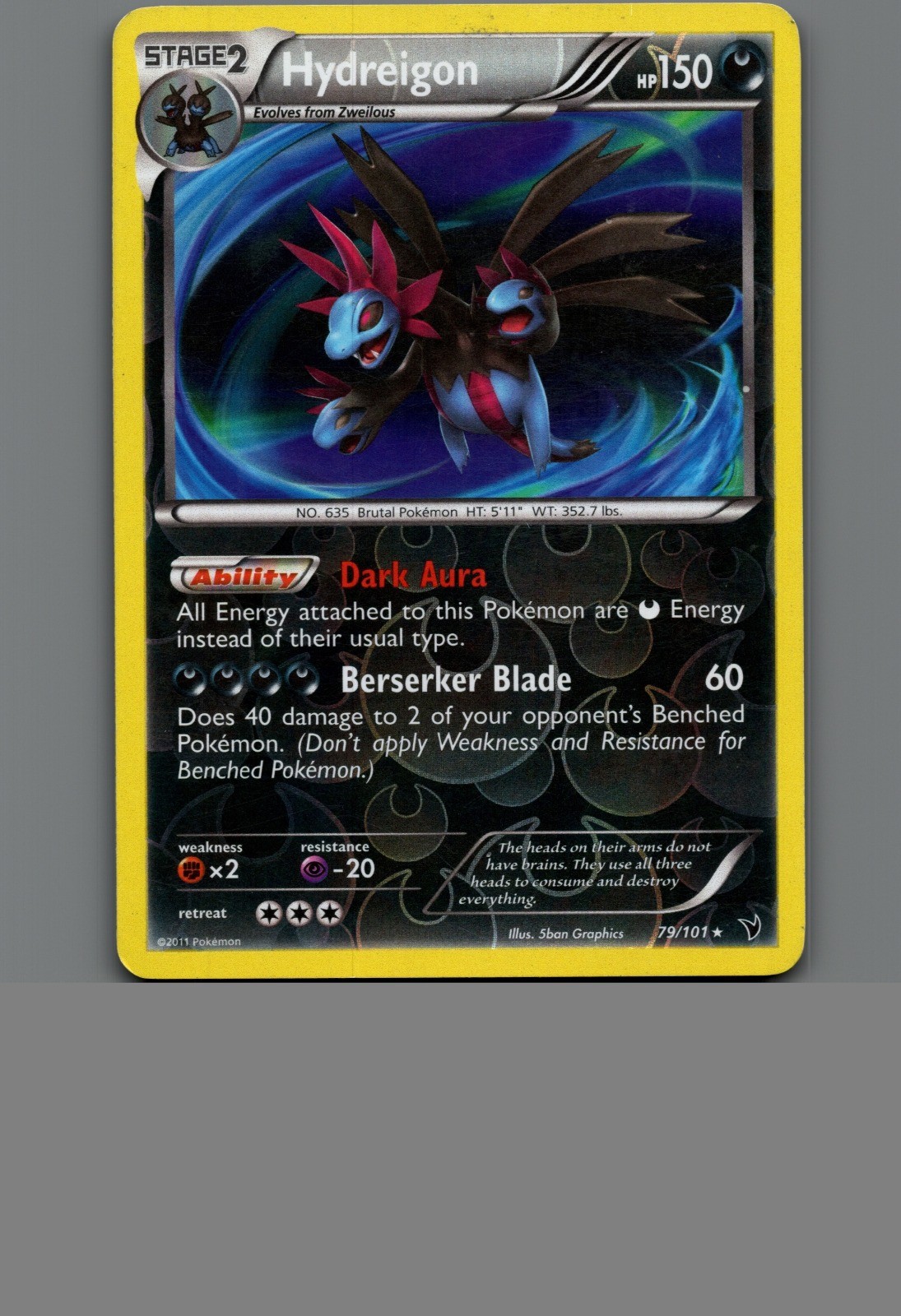 Hydreigon Reverse Holo Holo Rare Noble Victories 79/101 NM Hydreigon Hydreigon