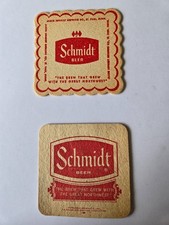 Vintage 1960s Schmidt Beer Coasters (2)