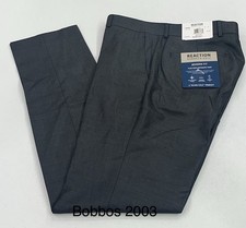 Kenneth Cole Reaction Men's Techni-Cole Modern-Fit Pants, Dark Gray, Size 32X32