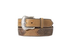 Nocona Western Belt Mens Calf Hair Floral Embossed Conchos N210000102