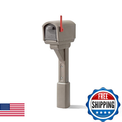 Step2 MailMaster Express Mailbox & Post, Weather-Resistant, Mocha