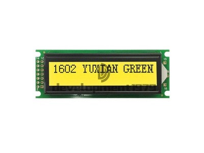 Yellow-Green LCD Character Module Display Bezel Backlight HD44780 5V 16x2 1602 *