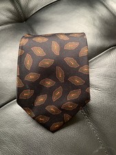 BENTLEY Cravats Silk Tie Necktie Black w/Bronze 4"x56" Hand Made in USA