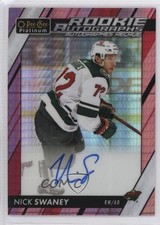 2023-24 O-Pee-Chee Platinum Rookie Red Prism 22/50 Nick Swaney #R-NS Auto c6j