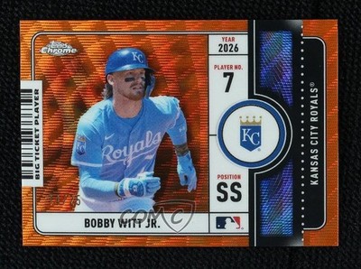 2026 Chrome Big Ticket Players Orange Wave Refractor 14/25 Bobby Witt Jr 0xh3