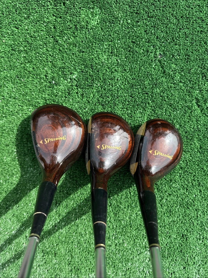 Spalding S-XV77 Driver, 3-Wood & 4-Wood Set – Steel Shafts - Needs Grips - RH - Image 3 of 4