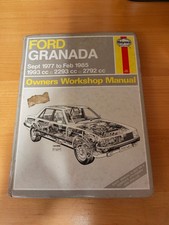 Ford Granada Mk2 Haynes Manual Sept 1977 to Feb 1985 2.0 2.3 2.8 V6 Petrol Book