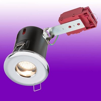 Knightsbridge IP65 50W GU10 Brandschutz Einbauleuchte IP65 in poliertem Chrom