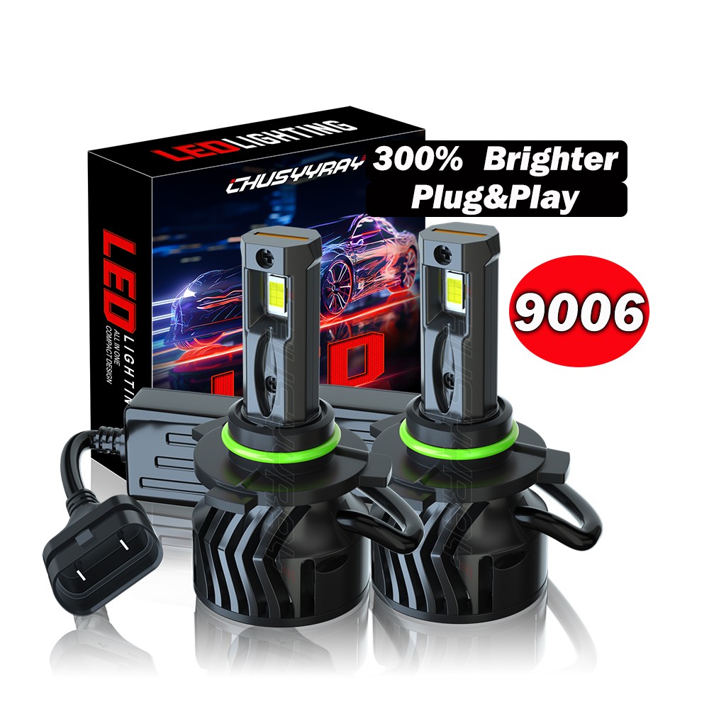 9006 LED Headlight Bulbs 6000K Low Beam for Dodge Charger 2006-2009