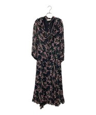 ZIMMERMANN Flower Print Frill Dress/ Black/ Size M