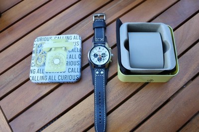 Fossil Coachman Herren Chronograph CH-3051, blau/weiß, neuwertig in OVP