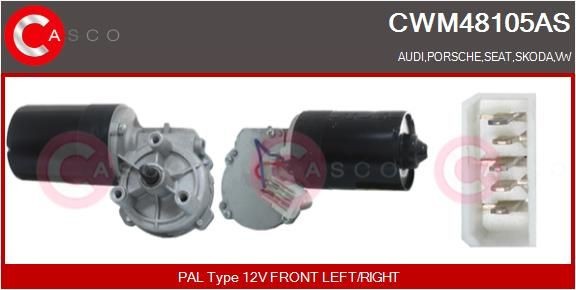 Casco Wischermotor CWM48105AS FüR Audi Porsche Seat Skoda VW-image
