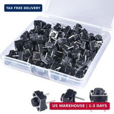 100 Pcs Tact Push Button Switch 2 Pin 6X6X5 Mm Micro Momentary Tactile Switch  