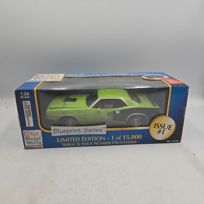 Classic Metal Works 1:24 1971 Plymouth Hemi Cuda Green Blueprint Series 1998 