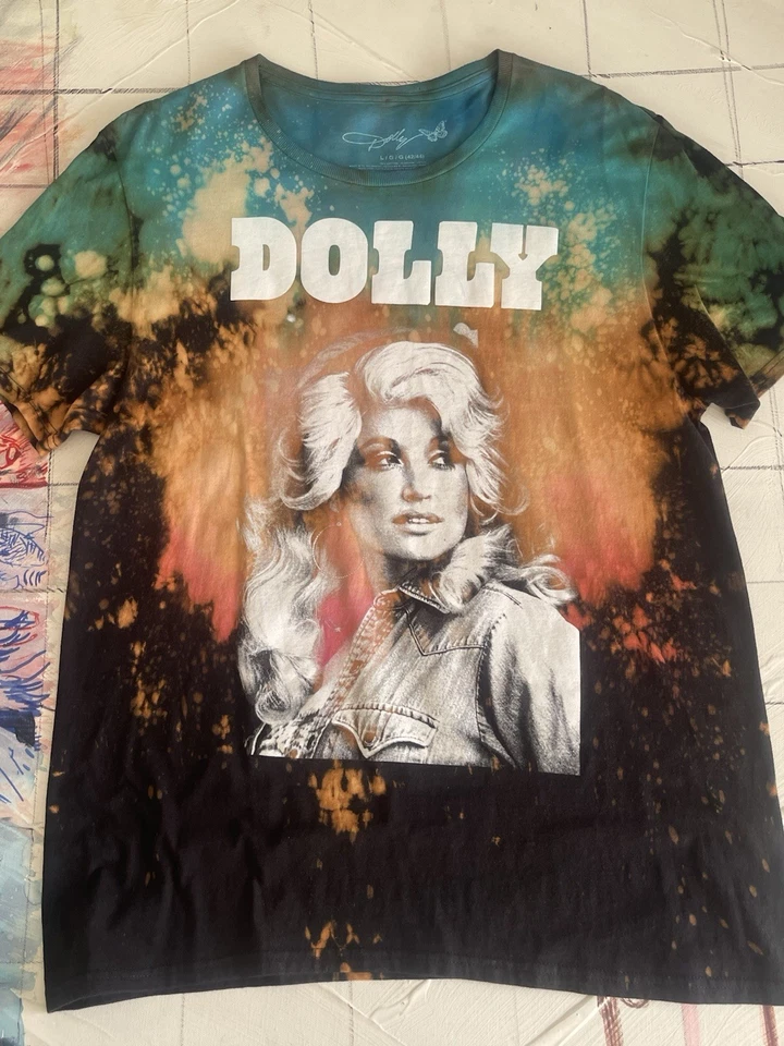Dolly Parton Graphic Custom Tye-Dye Large - Image 2 of 4