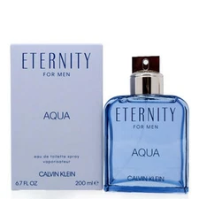 ETERNITY AQUA BY CALVIN KLEIN EDT SPRAY  6.7 OZ (M)