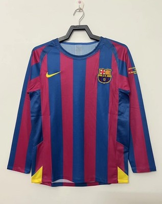 Ronaldinho #10 Barcelona 2006 UCL Final Long Sleeve | eBay