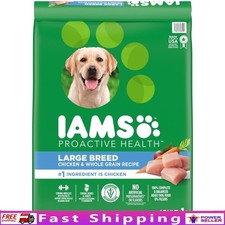 Large Breed Dry Dog Food Chicken Whole Grains Nutrition Healthy Kibble 40lb New