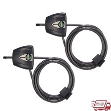 Keyed Cable Lock Adjustable 6ft Braided Steel Security Cable Lock 2 Pack New