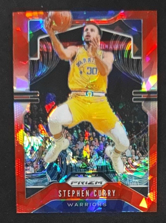 Stephen Curry 2019-20 Panini Prizm Red Cracked Ice Prizm #98