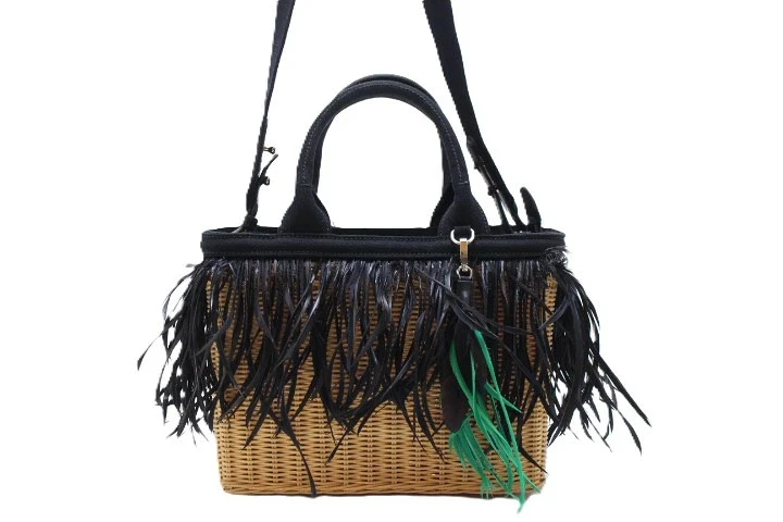 PRADA Women's Canvas Exterior Shoulder Bag Bags & Handbags for