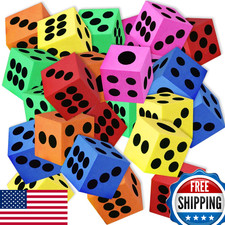 ArtCreativity 48-Pack Foam Dice for Kids, 1.5" Large Multicolored, Educational