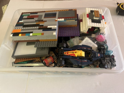 LEGO Mixed Parts Bulk Lot Multicolor Plastic Pieces in Storage Box 8,5 lbs