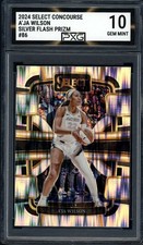 2024 Select Concourse A'JA WILSON Silver Flash Prizm #86 Graded PXG 10 Gem Mint