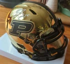 Drew Brees Signed Purdue Boilermakers Gold Mini Helmet Beckett Authenticated