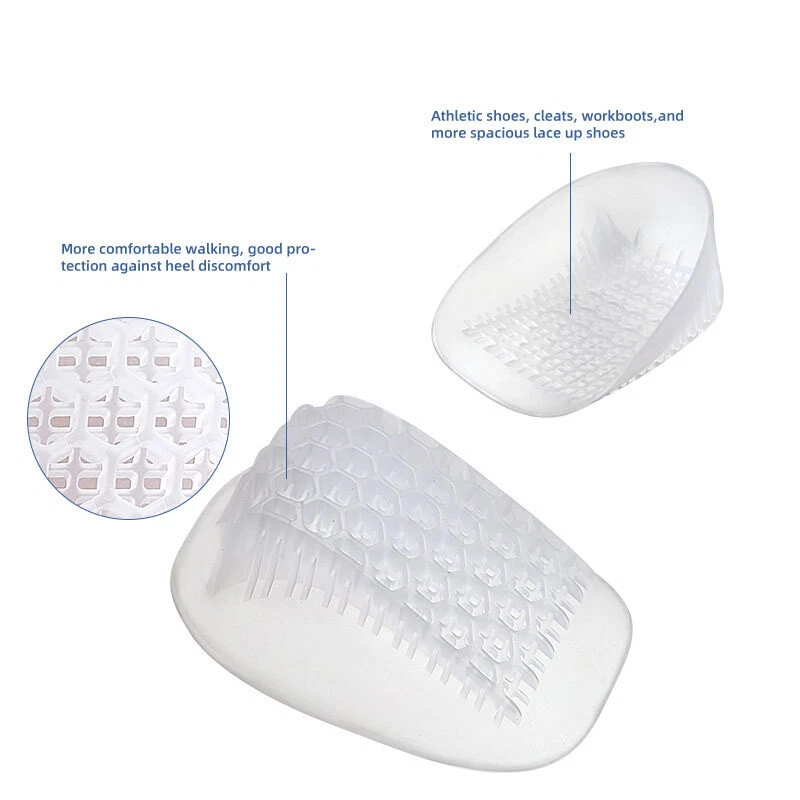 Talones de gel de alta resistencia, inserto de cojín para absorción de impactos, fascitis plantar Foto 4 de 4
