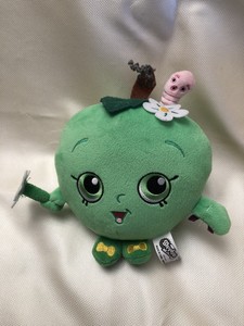 Shopkins Green Apple Blossom Plush Character Doll Toy With White Flowers Worm Ebay