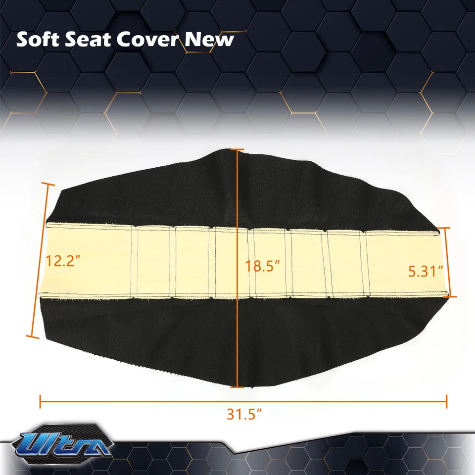 Universal Fit Yamaha Suzuki Honda Kawasaki Dirt Bikes Seat Cover Yellow - Image 3 of 4