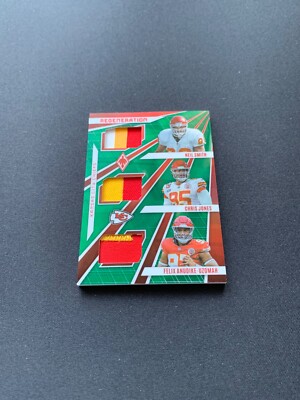 Neil Smith/Chris Jones/Felix Anudike-Uzomah 2023 Panini Phoenix Green /10 Patch