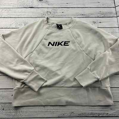 nike spell out sweatshirt beige