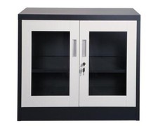 Stahlschrank Ufa dunkelgrau-weiß Metallschrank Werkzeugschrank 1B, 2. Wahl neu