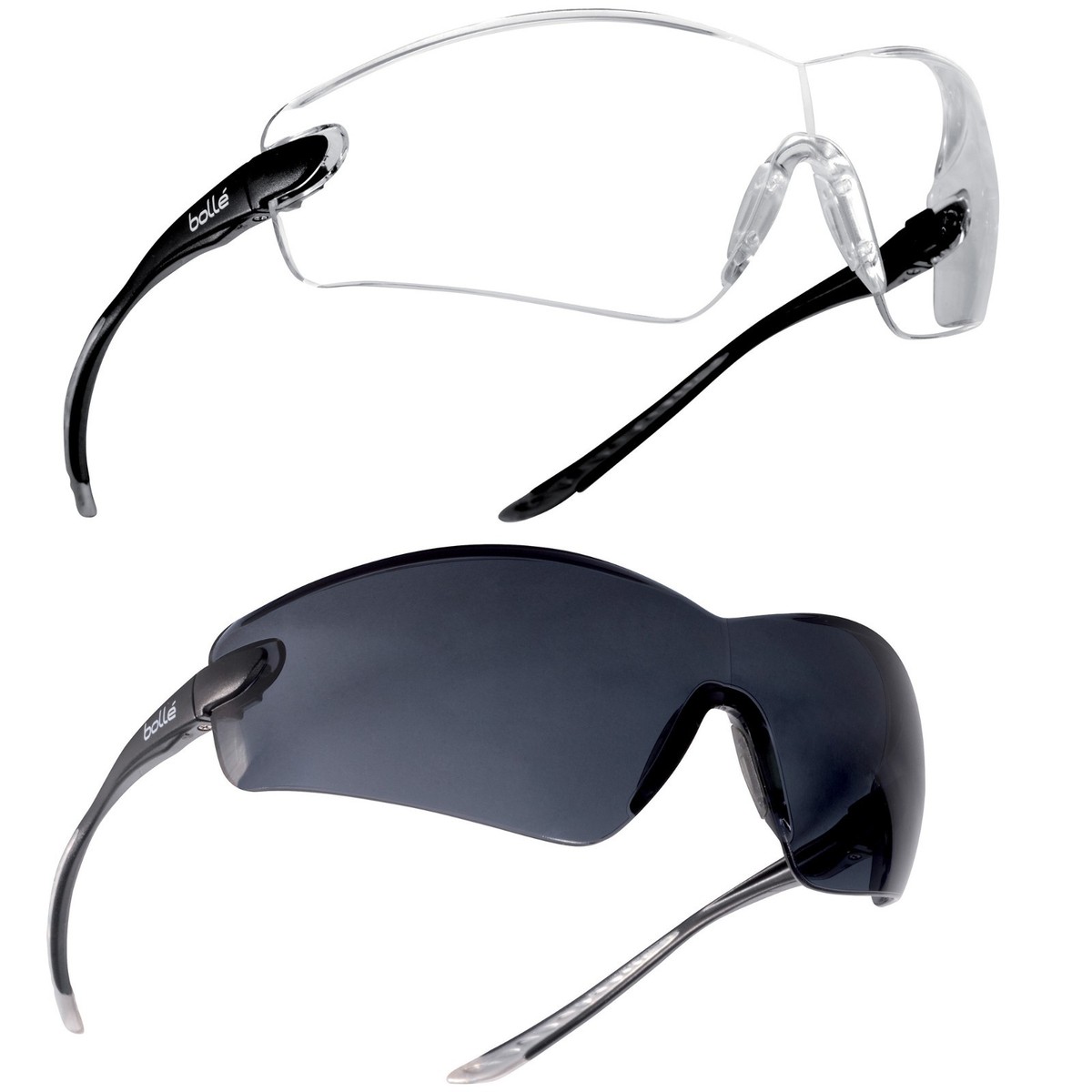 Bolle Cobra Schutzbrille - Rauchgetönt, Panorama-Sicht, Abnehmbare Bügel, Vielseitig Einsetzbar