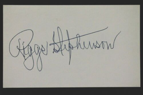 Riggs Stephenson (d.1985) Indians Cubs Signed 3x5 Index Card Vintage Autograph  - Picture 1 of 2