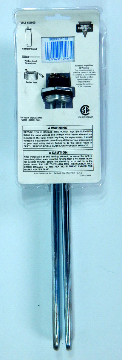 NEW HEATING ELEMENT 9000095 4500 WATT 240 VOLT SCREW IN FLANGE STATE  INDUSTRIES | eBay