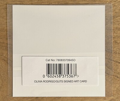 Olivia Rodrigo - GUTS - CD & SIGNED 5” Art Card Photograph