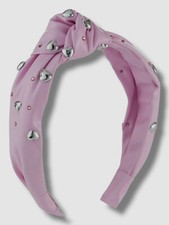 30 Bari Lynn Kids Girls Pink Heart Studded Crystal Embellished Knotted Headband