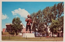 Paul Bunyan Statue Municipal Auditorium Bangor,Maine Chrome Postcard