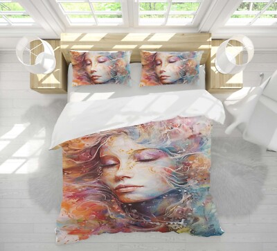 3D Mysterious Beauty A7 Bed Pillowcases Quilt Duvet Cover Set Queen King Vera 23
