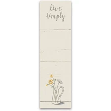 NEW!~LIST NOTEPAD~"Live Simply"~Pitcher~Primitives By Kathy~Magnetic~60 Pages