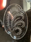 Vintage Federal Glass Hospitality Wheat Pattern Snack Lunch Set of 4 Plates