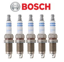 Spark Plug Set Double Platinum (5pcs) OEM Bosch for VW Beetle Jetta Rabbit 2.5L