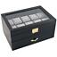 thumbnail 4  - Caddy Bay Collection Black Classic Watch Case Display Box with Clear Glass Top H