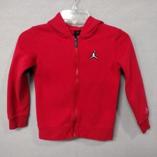 Nike Michael Air Jordan Hoodie Jacket Childrens 5-6 Long Sleeve Cotton Blend Red