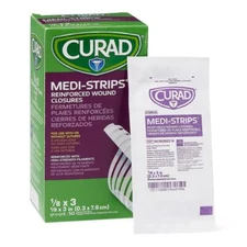 CURAD Medi-Strip Reinforced Wound Closures,White 1/8" x 3", 5-Pack, Pack