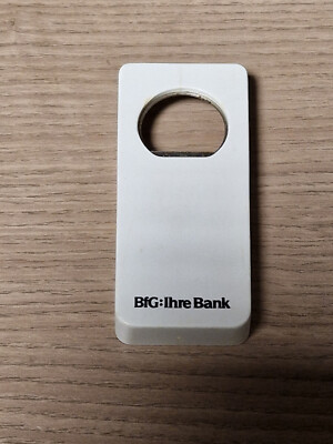 Flaschenöffner mit  Werbung  - BfG - Bank